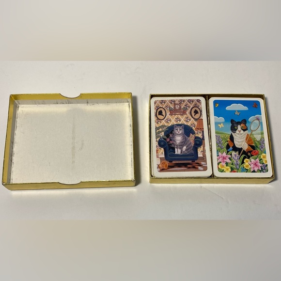 Cat Whimsy Playing Cards by Piatnik 2 Decks with 2 Different Photos Poker Cards - Picture 4 of 5